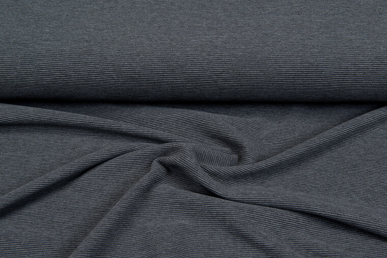 Ottoman Ripp Jersey dunkelgrau