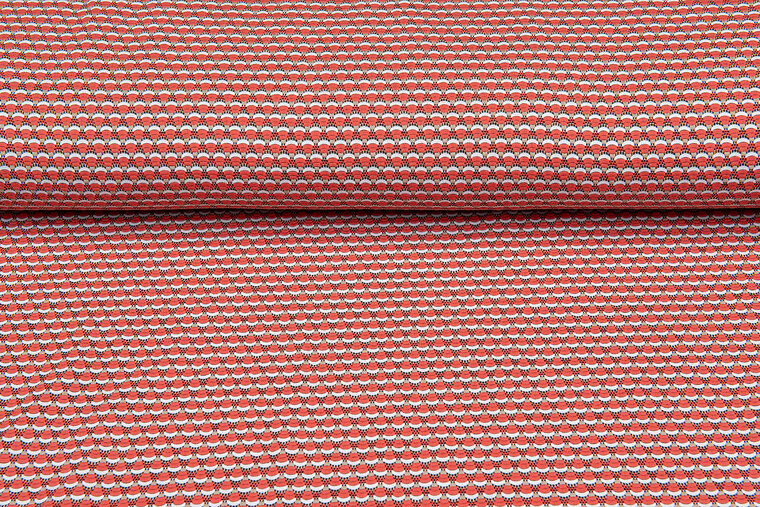 Baumwolljersey strick retro rot-orange