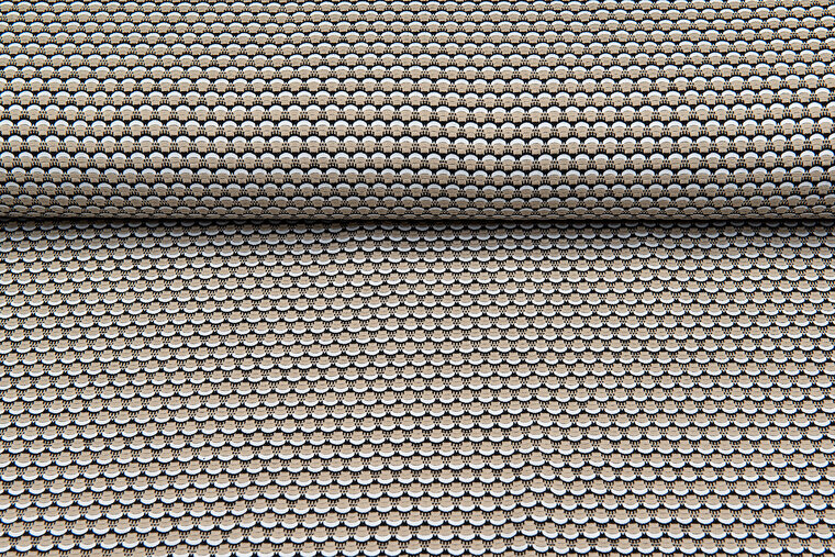 Baumwolljersey strick retro dunkelsand-schwarz