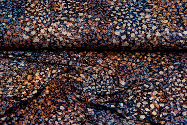 Viskose jersey bedruckt colorful flower dots