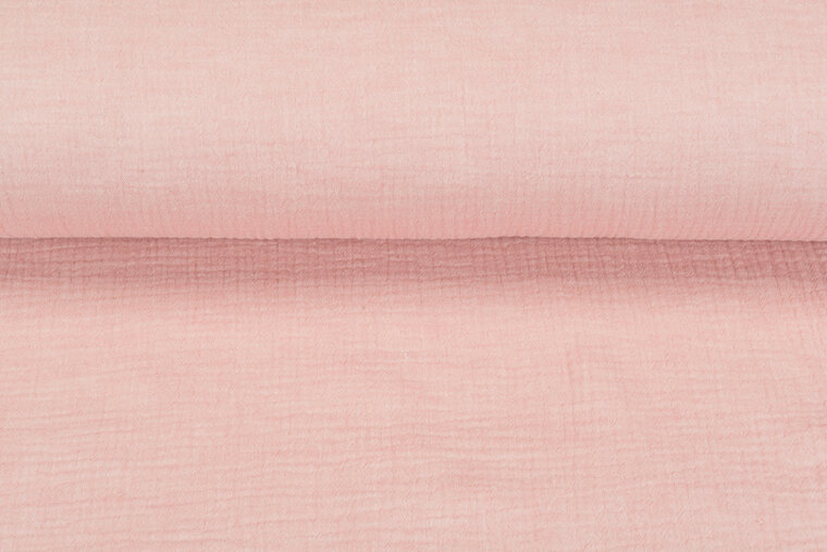 Baumwoll Musselin melange rosa