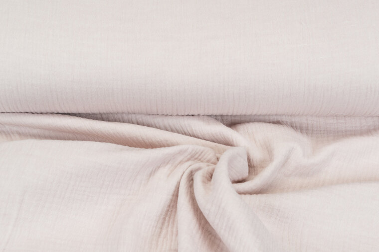 Baumwoll Musselin melange baby rosa