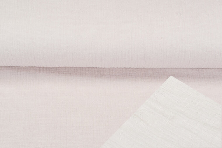 Baumwoll Musselin melange baby rosa