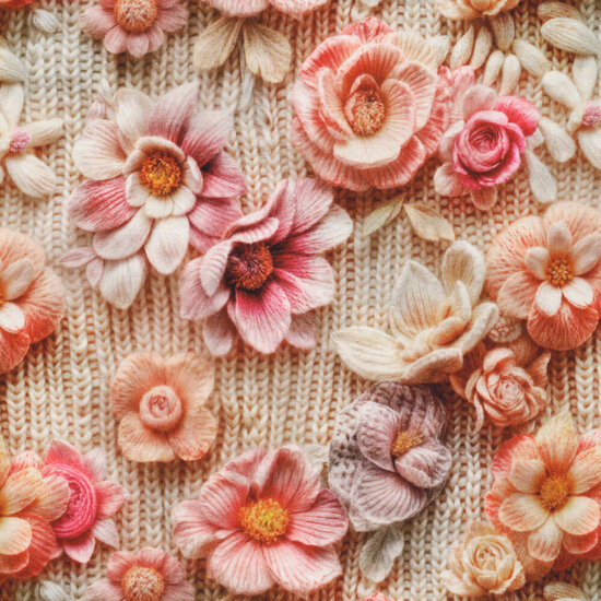 Alpenfleece bedruckt rope with flowers 4