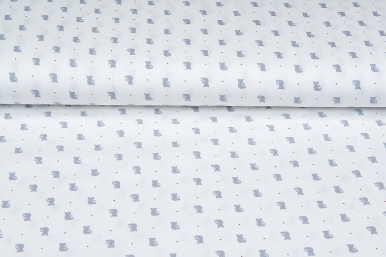 Baumwolljersey bedruckt mini koala ecru - altrosa