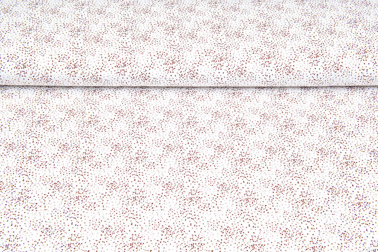 Baumwolljersey bedruckt little dots rostrot