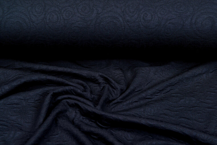 Strickstoff Jacquard retro twill schwarz