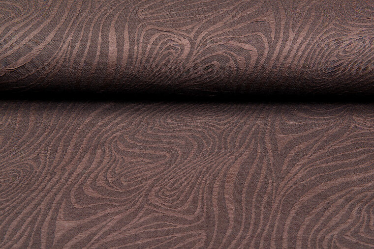 Strickstoff Jacquard retro stripes braun