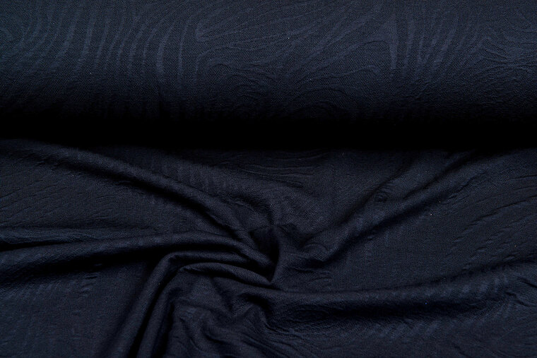 Strickstoff Jacquard retro stripes dunkelblau