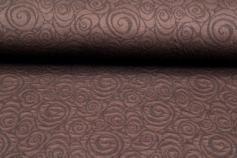 Strickstoff Jacquard retro twill braun