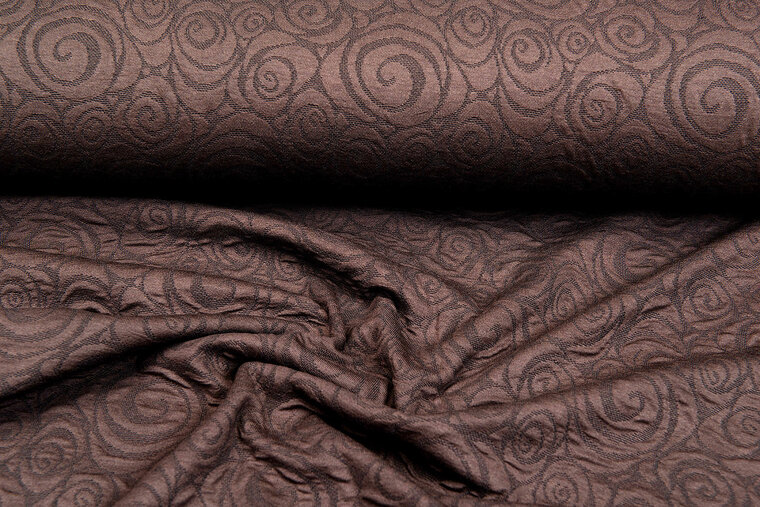 Strickstoff Jacquard retro twill braun