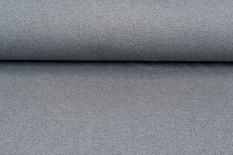 Strickstoff Jacquard little dots grau