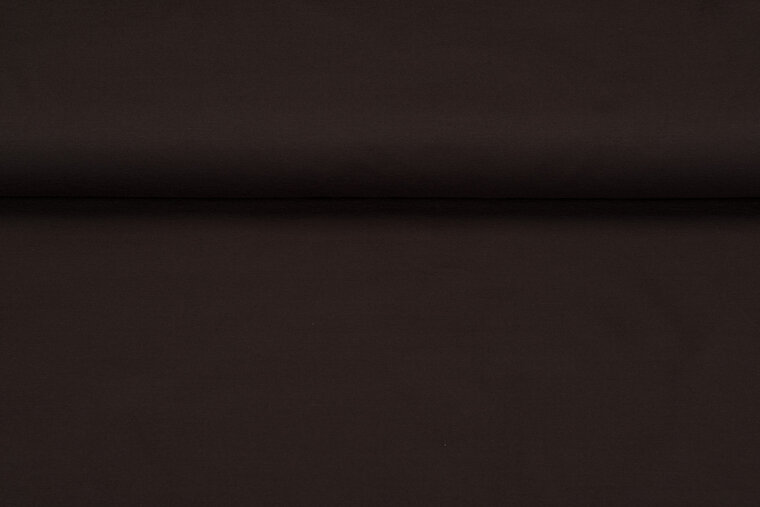 Baumwolljersey uni dunkelbraun