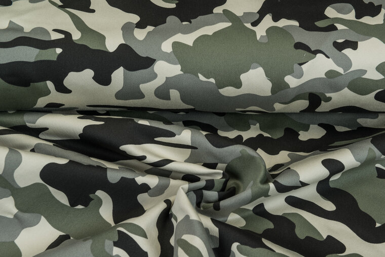 Knitted Camouflage Denim grau-gr&uuml;n