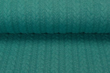 Strickstoff mit Zopfmuster mintgr&uuml;n