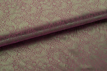 Futterstoff Jacquard small Paisley VO92 gr&uuml;n-cyclaam