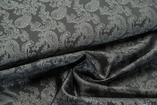 Futterstoff Jacquard Paisley VO69 dunkelgrau-silbergrau