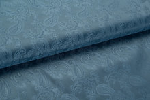 Futterstoff Jacquard Paisley VO65 metalblau