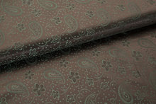 Futterstoff Jacquard Paisley Flower VO41 bronze-gr&uuml;n