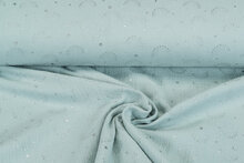 Baumwoll Musselin glitzer rainbow dropps silber mint