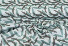 Baumwoll Musselin bedruckt glatt feather mint