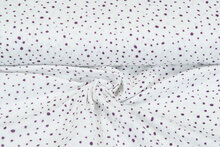 Baumwoll Musselin bedruckt Dots lila