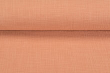 Baumwoll Musselin leinen look pastell orange