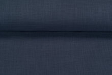 Baumwoll Musselin leinen look blau-grau