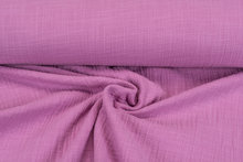 Baumwoll Musselin leinen look mittelrosa