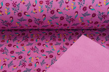 Alpenfleece bedruckt flower flieder