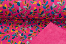 Alpenfleece bedruckt flower rosa