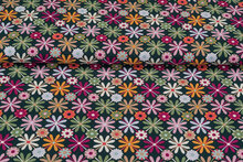 Viscose bedruckt retro flower 1