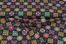 Viscose bedruckt retro flower 2