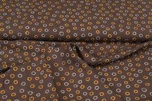 Viscose bedruckt bruin-ocker
