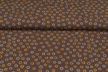 Viscose bedruckt bruin-ocker