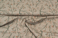 Viscose bedruckt twigs taupe