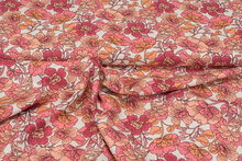 Viscose bedruckt flowers rosa