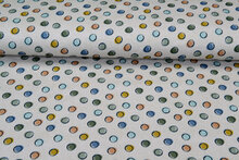 French Terry bedrukt colorful dots sand