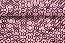 Baumwolljersey bedruckt retro flower altrosa