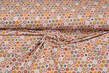 Baumwolljersey bedruckt retro flowers altrosa