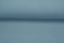 Waffeltuch fein hell metalblau