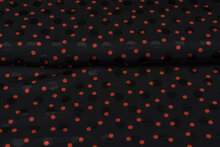 Satin bedruckt dots schwarz-orange