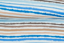 Baumwoll Musselin bedruckt big stripes blau