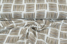 Baumwoll Musselin bedruckt Little Stripes braun