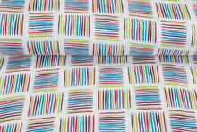 Baumwoll Musselin bedruckt Little Stripes multicolor