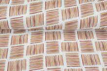 Baumwoll Musselin bedruckt Little Stripes rost