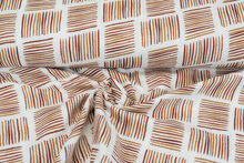 Baumwoll Musselin bedruckt Little Stripes rost