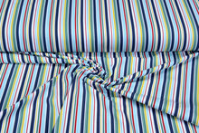 Baumwolljersey bedruckt retro stripes