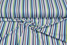 Baumwolljersey bedruckt retro stripes