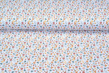 Baumwolljersey bedruckt little flower weiss